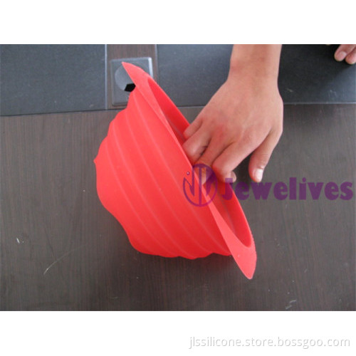Food Safe Silicone Pocket Bowl Collapsible Folding Bowl For Travel ,camping